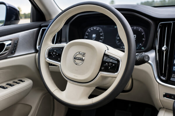Volvo Steering Wheel in Scandinavian Cabin